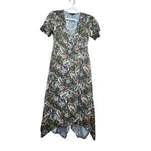 Banana Republic Wrap Dress Women’s Size 2 Jungle Print Hidden Tigers